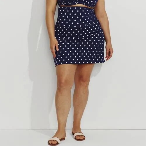Women's Tummy Control Ultra High Waisted Modest Swim Skirt Swim Bottoms