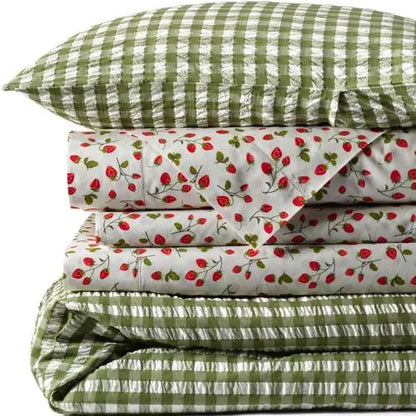 Cotton Seersucker Duvet Bed Cover