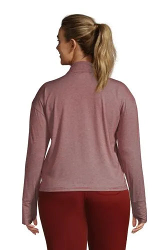 Women's Plus Size Performance Mock Neck Top