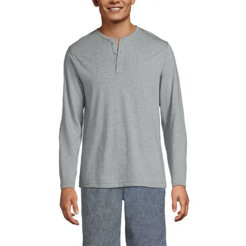 Men's Long Sleeve Cotton Supima Henley