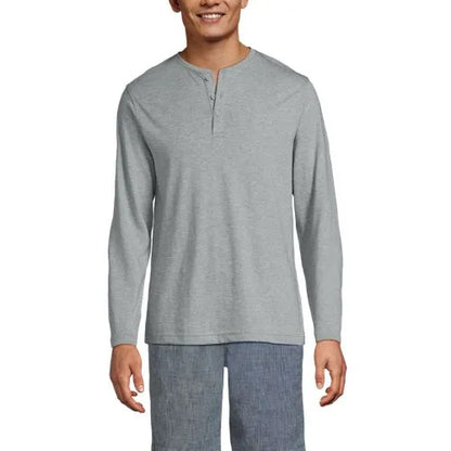 Men's Long Sleeve Cotton Supima Henley