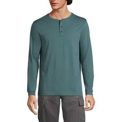 Men's Long Sleeve Cotton Supima Henley