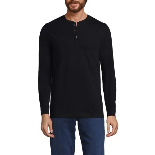 Men's Long Sleeve Cotton Supima Henley