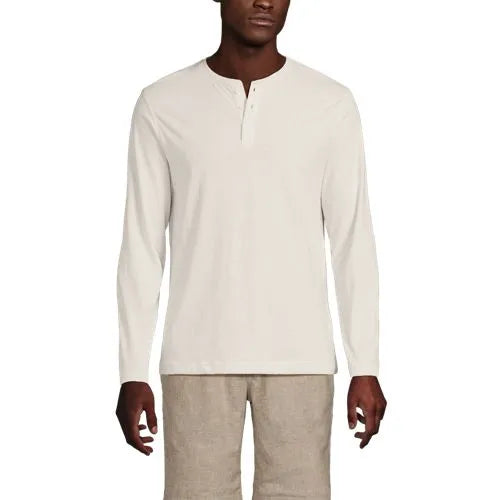 Men's Long Sleeve Cotton Supima Henley