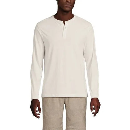 Men's Long Sleeve Cotton Supima Henley