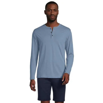 Men's Long Sleeve Cotton Supima Henley