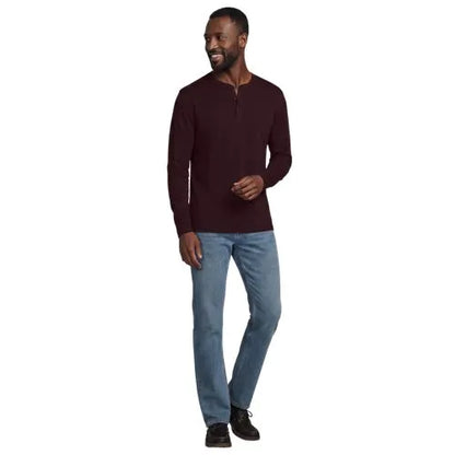 Men's Long Sleeve Cotton Supima Henley
