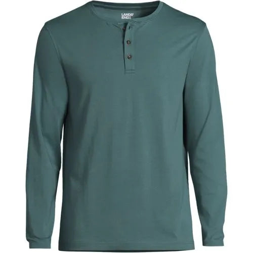 Men's Long Sleeve Cotton Supima Henley