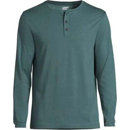Men's Long Sleeve Cotton Supima Henley