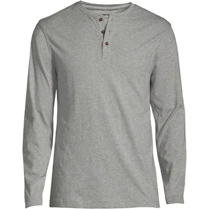 Men's Big Long Sleeve Cotton Supima Henley