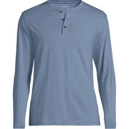 Men's Long Sleeve Cotton Supima Henley