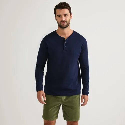 Men's Long Sleeve Cotton Supima Henley