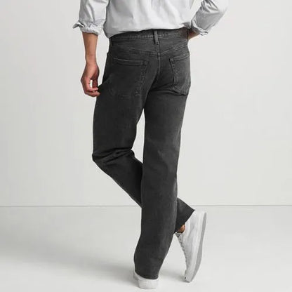 Men's Stretch Traditional Fit Jean Washed Black