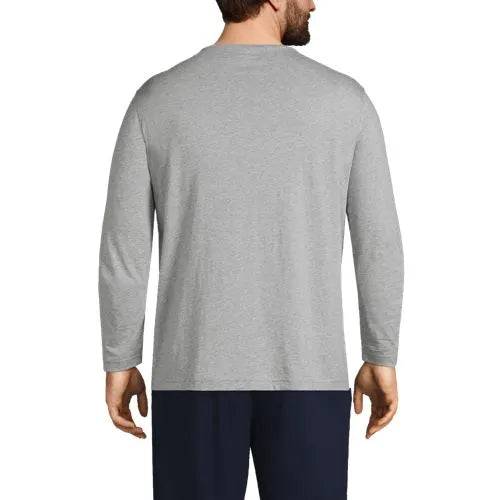 Men's Big Long Sleeve Cotton Supima Henley