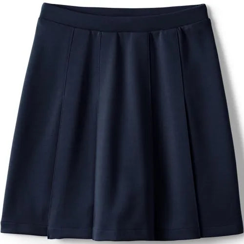 School Uniform Girls Ponte Pleat Skirt Top of Knee