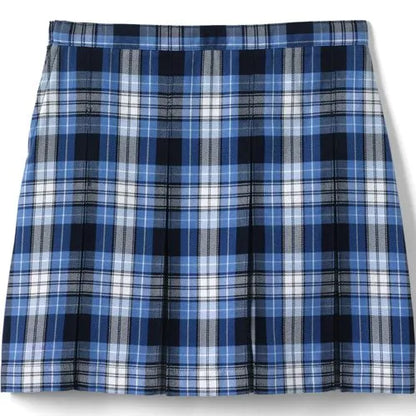 School Uniform Girls Plaid Box Pleat Skirt Top of the Knee