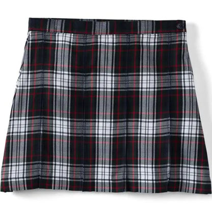 School Uniform Girls Plaid Box Pleat Skirt Top of the Knee