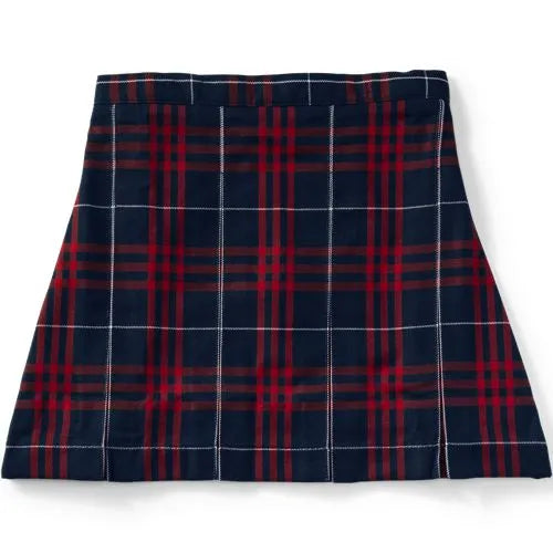 School Uniform Girls Plaid Box Pleat Skirt Top of the Knee