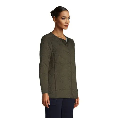 Women's Cotton Quilted Long Insulated Jacket