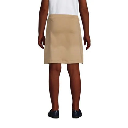 School Uniform Girls Ponte Button Front Skort Above the Knee