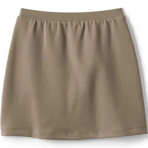School Uniform Girls Ponte Button Front Skort Above the Knee