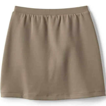 School Uniform Girls Ponte Button Front Skort Above the Knee