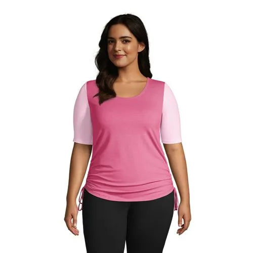Women's Power Performance Elbow Sleeve Drawstring Top
