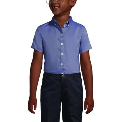 School Uniform Girls Short Sleeve Oxford Dress Shirt