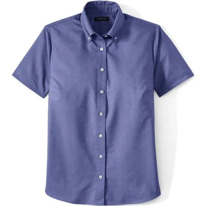 School Uniform Girls Short Sleeve Oxford Dress Shirt