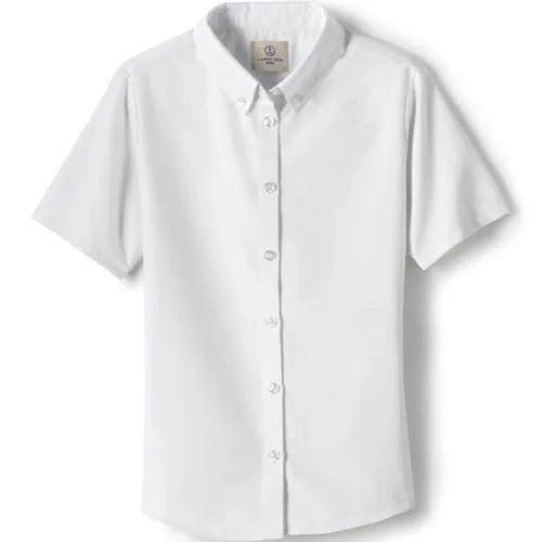 School Uniform Girls Short Sleeve Oxford Dress Shirt