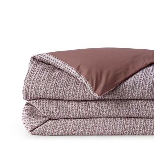 Cotton Matelasse Textured Stripe Duvet Bed Cover
