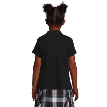 School Uniform Girls Short Sleeve Feminine Fit Interlock Polo Shirt