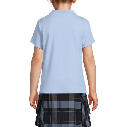 School Uniform Girls Short Sleeve Feminine Fit Interlock Polo Shirt