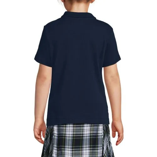 School Uniform Girls Short Sleeve Feminine Fit Interlock Polo Shirt
