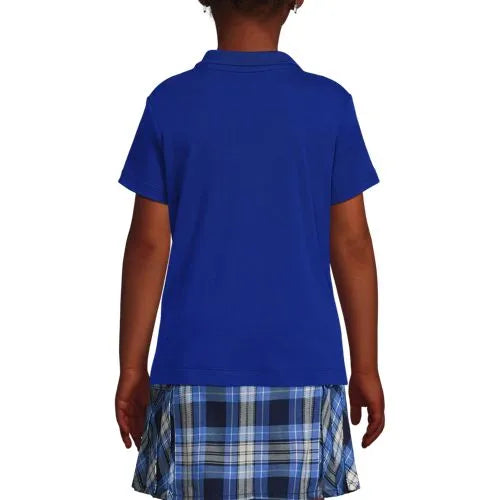 School Uniform Girls Short Sleeve Feminine Fit Interlock Polo Shirt