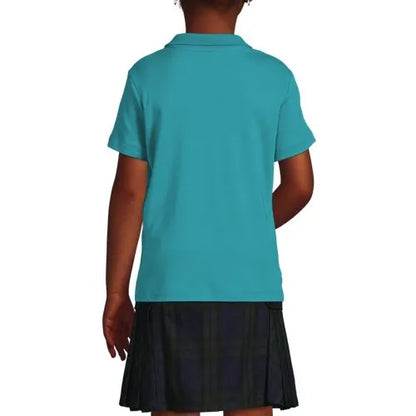 School Uniform Girls Short Sleeve Feminine Fit Interlock Polo Shirt