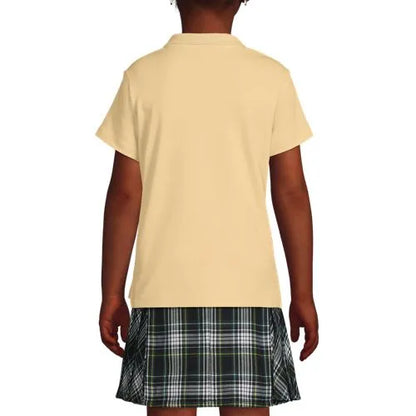 School Uniform Girls Short Sleeve Feminine Fit Interlock Polo Shirt