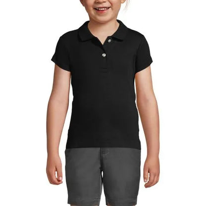School Uniform Girls Short Sleeve Feminine Fit Interlock Polo Shirt