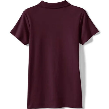 School Uniform Girls Short Sleeve Feminine Fit Interlock Polo Shirt
