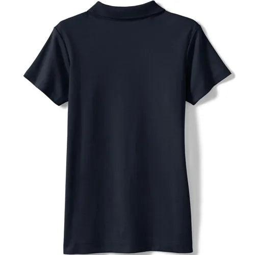 School Uniform Girls Short Sleeve Feminine Fit Interlock Polo Shirt
