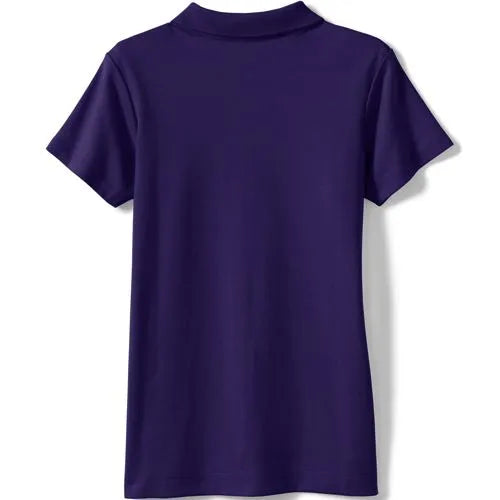 School Uniform Girls Short Sleeve Feminine Fit Interlock Polo Shirt