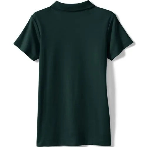 School Uniform Girls Short Sleeve Feminine Fit Interlock Polo Shirt