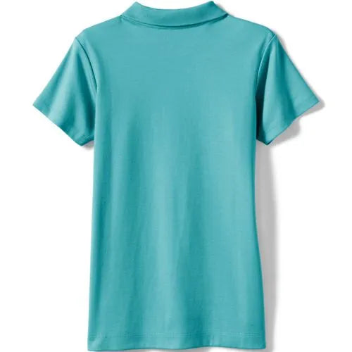 School Uniform Girls Short Sleeve Feminine Fit Interlock Polo Shirt