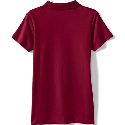 School Uniform Girls Short Sleeve Feminine Fit Interlock Polo Shirt