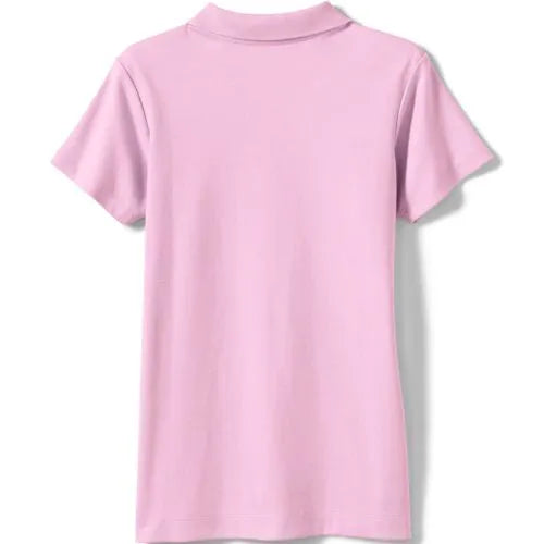 School Uniform Girls Short Sleeve Feminine Fit Interlock Polo Shirt