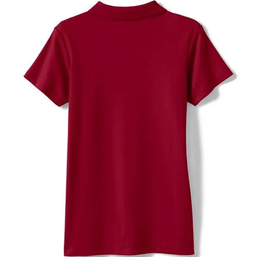 School Uniform Girls Short Sleeve Feminine Fit Interlock Polo Shirt