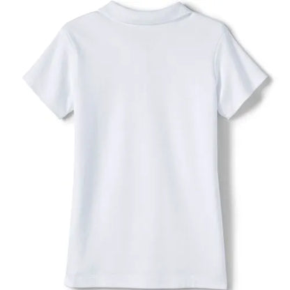 School Uniform Girls Short Sleeve Feminine Fit Interlock Polo Shirt