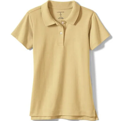 School Uniform Girls Short Sleeve Feminine Fit Interlock Polo Shirt