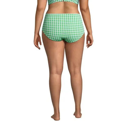 Draper James x Lands' End Women's Plus Size Chlorine Resistant Retro High Waisted Bikini Bottoms