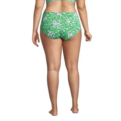 Draper James x Lands' End Women's Plus Size Chlorine Resistant Retro High Waisted Bikini Bottoms